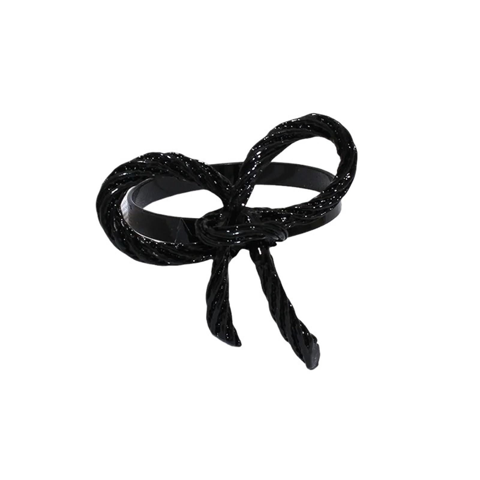 Usohjz Black 12Pcs Alloy Bow Tie Napkin Rings Elegant Table Decor