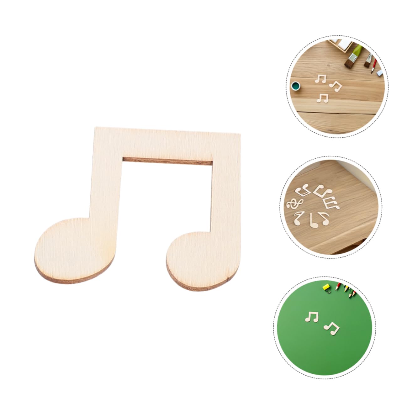 100piezas Notas Musicales De Madera Sin Terminar Manualidades Notas Musicales De Decoración Para Fiestas Diy Recortes De Música Para Manualidades Infantiles