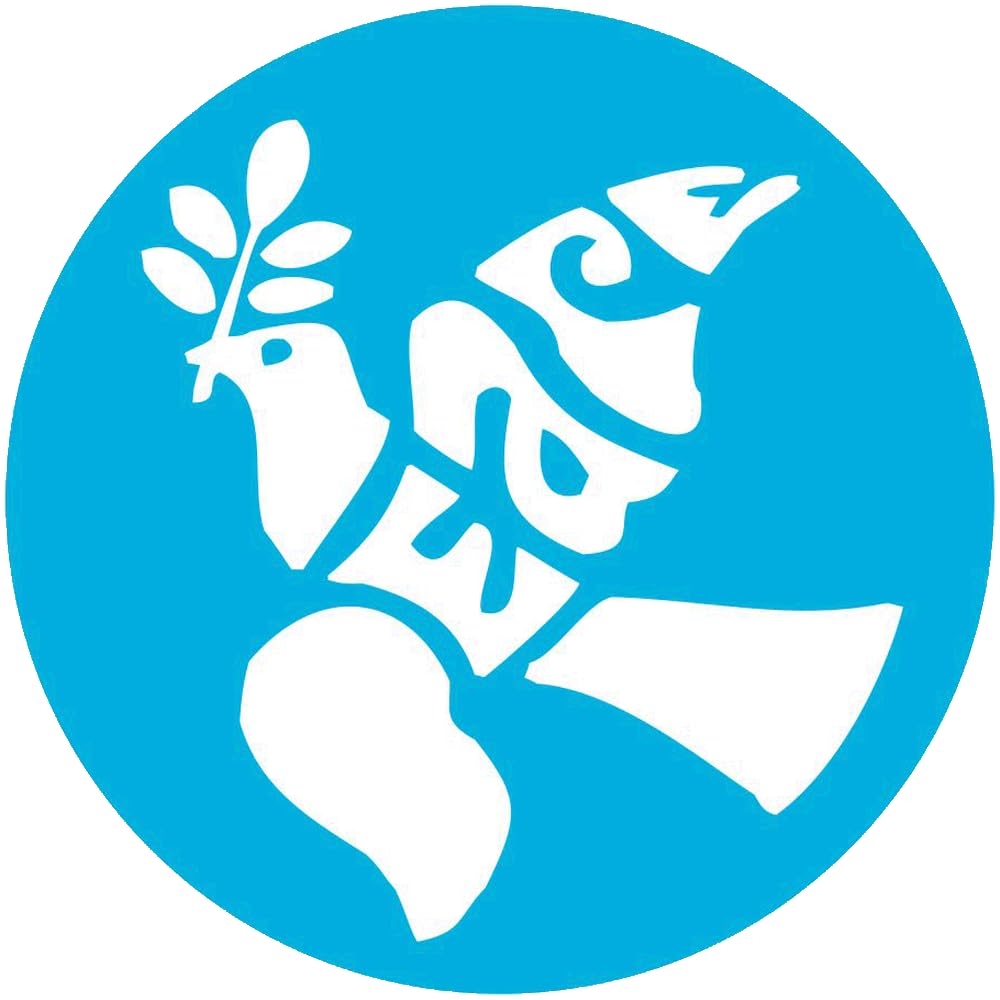 Peace Dove Small Laptop Car Bumper Sticker Water Bottle Bike Locker Helmet Skateboard Decal 3" by 3" (Vinyl Sticker - Blue)