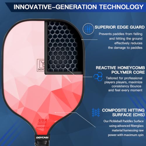 Image of YC DGYCASI Pickleball Paddles Set of 2 USAPA Approved Pickleball Set 2026
