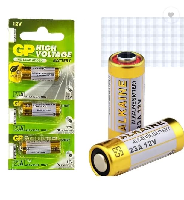 Image of 23A 12V Alkaline Batteries | High Voltage | 3-Pack | A23 /V23GA /MN21 Pack of 3