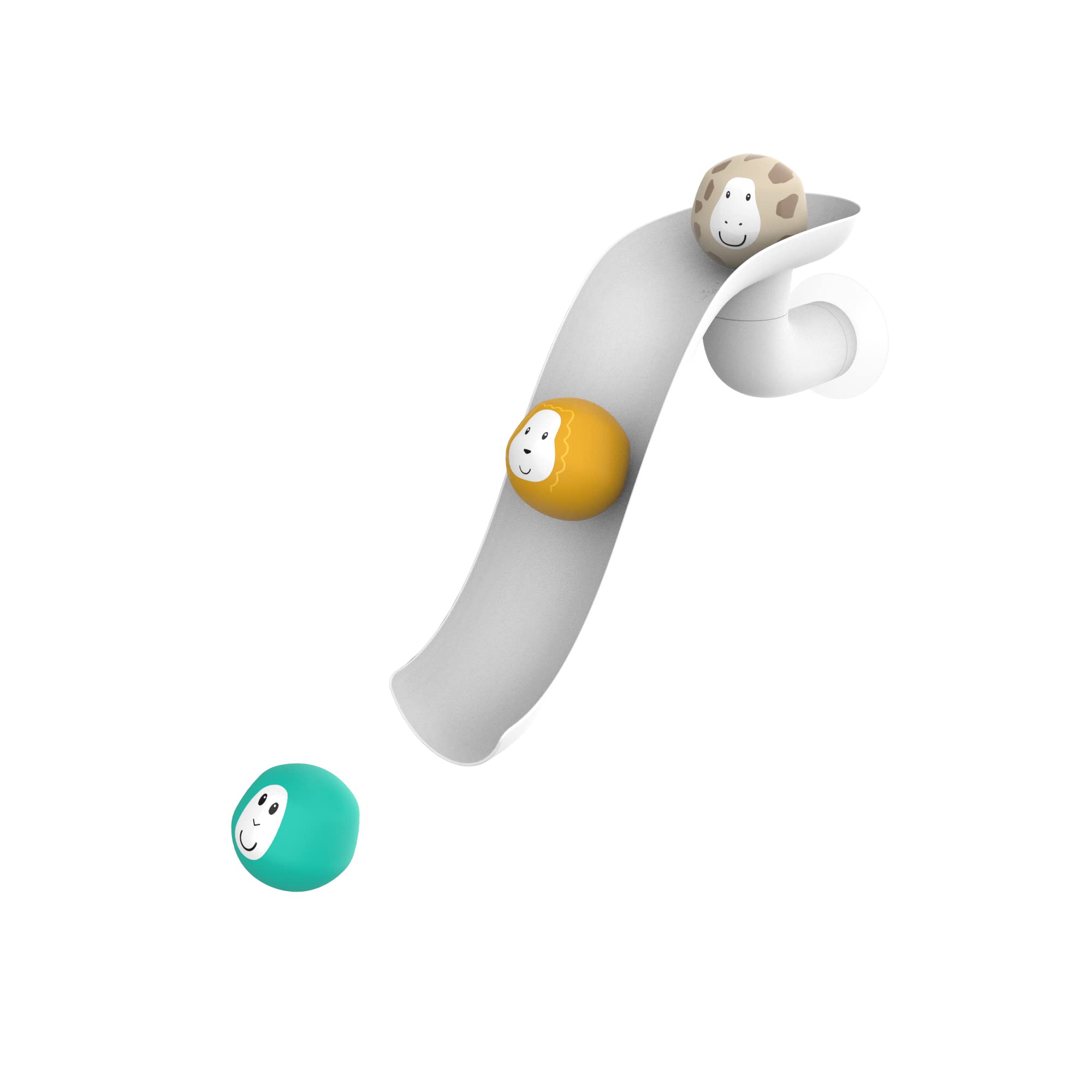 Bathtime Slide Set, Bath Toys for Toddlers Kids 1 yr++ Fun & Playful Sensory Learning Bath Toys (White)