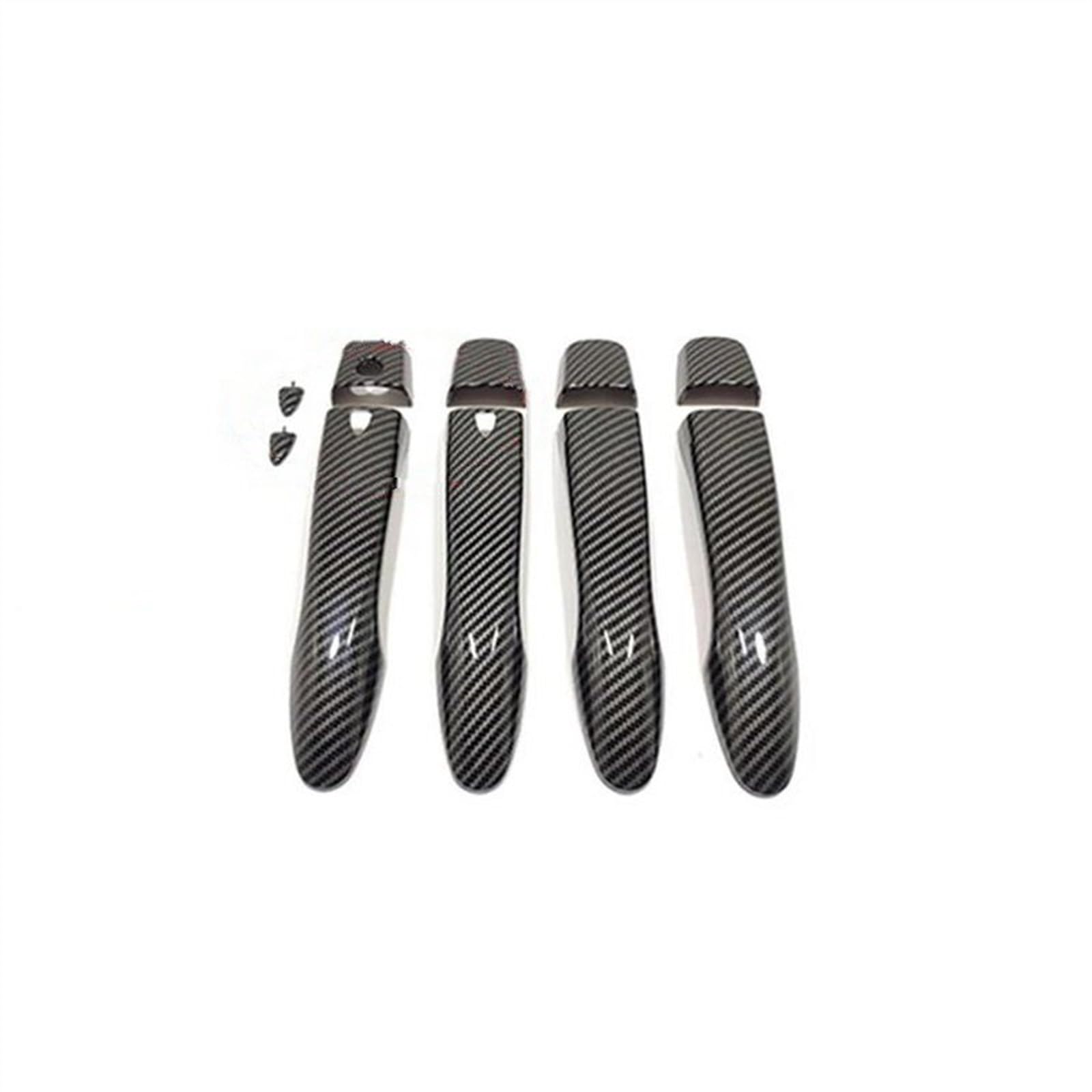 Noheeu D Black Chrome Carbon Car Oor Handle Frame Cover Trim For Nissan For Maxima Pulsar C13 For Kadjar 2015-2018(D)