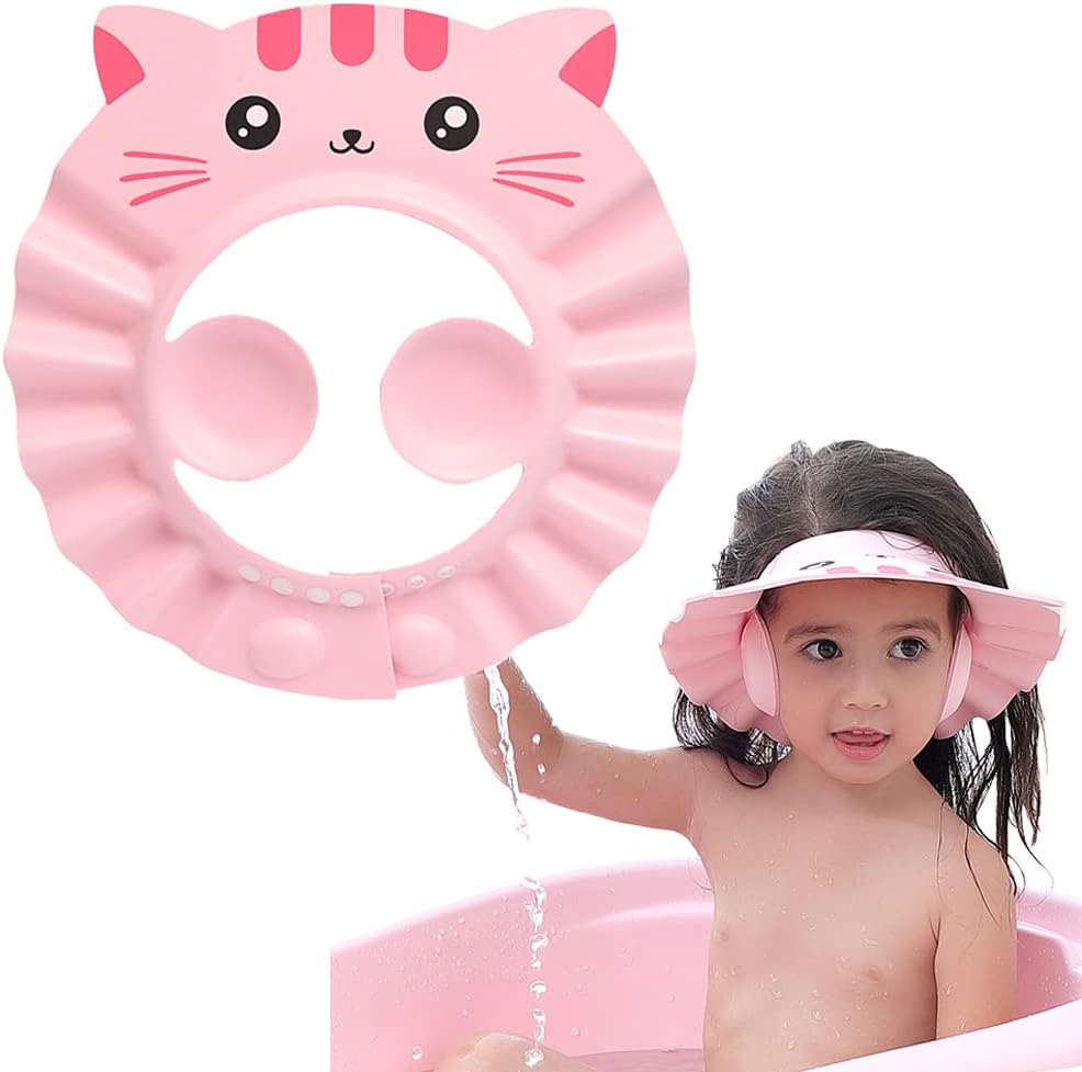 Baby Shower Cap Kids Shampoo Shield Bath Visor Hat Adjustable Protect