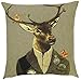 EstherBur87 PC5380 Housse de Coussin en Forme de cerf Motif Tapisserie Belge 46 x 18 cm