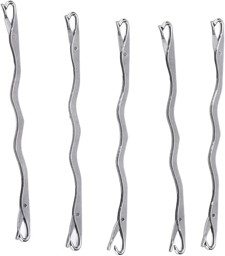 LIZEALUCKY 5 Uds., agujas de hilo de reparación de máquina de tejer, de acero inoxidable, de doble extremo, para tejer, agujas de coser,