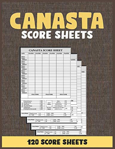 canasta score sheets: Scoring Pad for Canasta Card Game