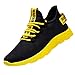 Fitzac ATTENZIONE scarpe da uomo traspirante scarpe da corsa scarpe da viaggio tendenza cuscino d'aria casual scarpe sportive resistenti all'usura scarpe comode 39-44, Giallo4., 105