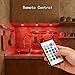BASON LIGHTING RGB Under Cabinet Lighting, Wireless Remote Control, 16-Color Plug in Puck Lights, Dimmable LED Cabinet Light Kit for Kitchen, Bookshelf, Counter, 4 Pack