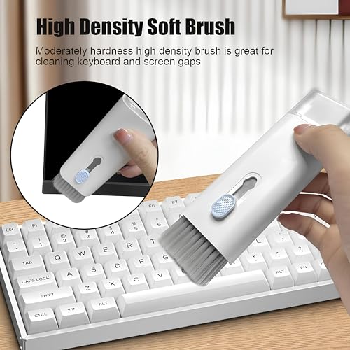 Image of ELECTRO WOLF 7 in 1 Electronic Cleaner Kit, Keyboard Cleaner Kit with Brush, 3 in 1 Cleaning Pen for Airpods Pro, Multifunctional Cleaning Kit for Earphone, Keyboard, Laptop, Phone, PC Monitor - Blue