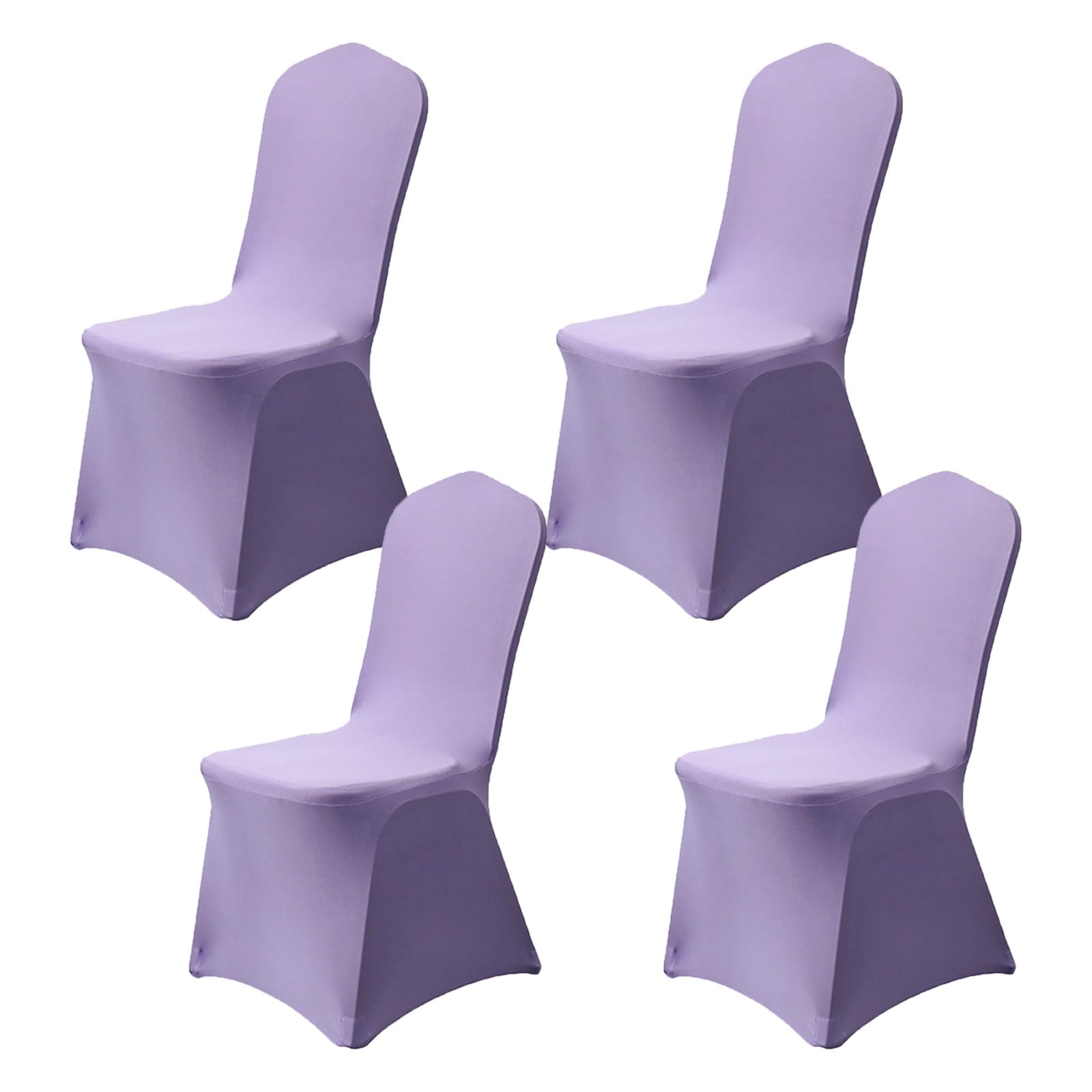 Paquete 6 Fundas Silla Licra Negra, EláSticas y Lavables, para Bodas Fiestas y Celebraciones(Purple,4pcs)