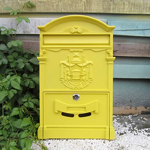Preisvergleich Produktbild RLJJCS Der Briefkastenland-Briefkasten des europäischen Landbriefkastens des Stadtbriefkastens kreativer Briefkasten im Freien wasserdichter Briefkasten mit Retro- Briefkasten des Verschlussvorschlags