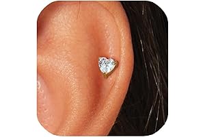 14K Gold Plated Flat Back Tragus Stud Earrings
