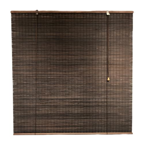 FENGSHOUU Estores Enrollables de Bambú Natural,Persianas de Bambu para Puertas y Ventanas,Cortina de Bambú de Decoración,Protección Solar y Privaciadad,Personalizable,Ancho × Alto (60cm x 150cm)