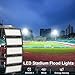 SJHUOUP 500W Stadium Lights,LED Flood Light Outdoor Super Bright 65000LM 6500K Daylight IP67 Waterproof Arena Light,100-277V Surge 6KV Adjustable Angle for Court, Field, Parking Lot, Sports Lighting