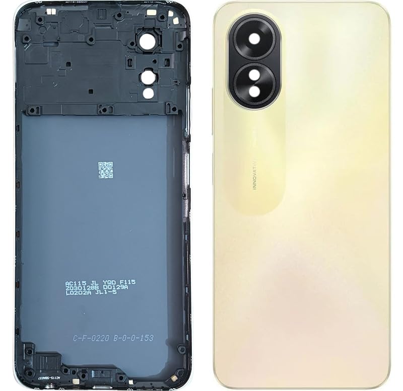 Compatible with Oppo A38 4G (CPH2579) Replacement Full Body, Back Panel with Side Frame, Camera Glass, Volume Button Mobile Phone Panel - Gold-image-45