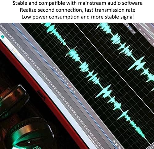Miniatura 5 de Mezclador de audio de 2 canales, mini consola mezcladora DJ de audio de 2 canales con 16 bits, resolución de audio de 48 KHZ, fuente de alimentación