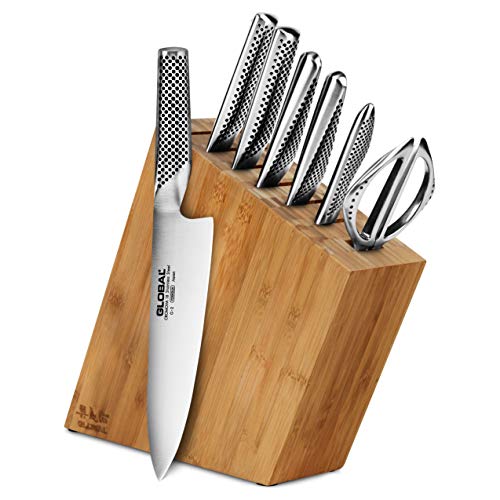 Global 8-Piece Knife Block Set, Bamboo Block #TOP7