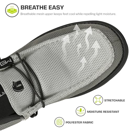 Gator Waders Mens Camp Shoes - Lightweight Slip-On Outdoor Loafers for Men with Elastic Laces, Breathable Mesh, Cushioned Insole Comfortable Durable Casual Footwear (11, Ash)2