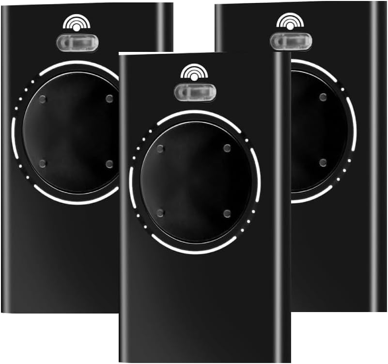 3PCS 868MHZ Garage Door Garage Remote, Hand Transmitter, 4 Channels, Compatible with FAAC XT4 868 SLH LR, XT4 868 SLH, XT2 868 SLH, XT2 868 SLH LR,Black