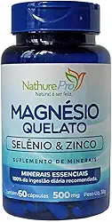 Suplemento Mineral 60 Cáps NathurePro - Magnésio + Selènio + Zinco