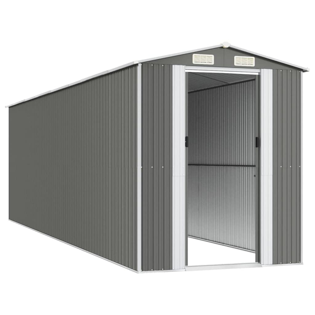 Générique Abri de Jardin Gris Clair 192x689x223 cm Acier galvanisé,Maison & Jardin,Pelouses & Jardins,Vie en extérieur,Structures extérieures,Cabanes & abris de Jardin,3147444