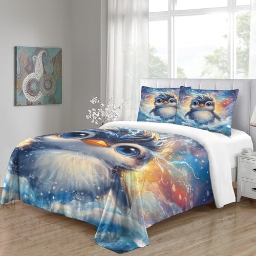 Housse de couette douce microfibre fermeture éclair cachée