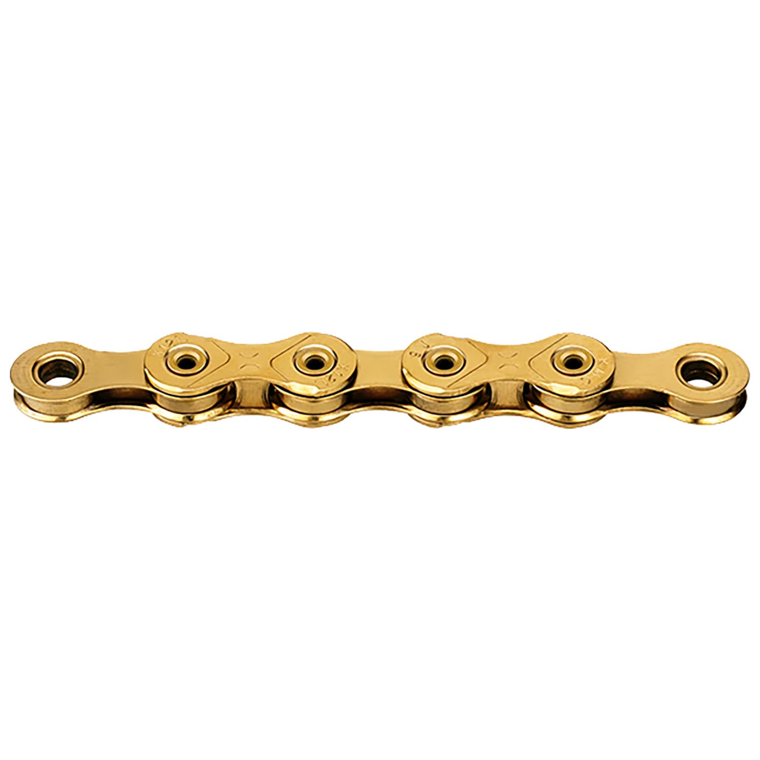KMC Łańcuch rowerowy, 12-krotny, woskowany, 126 ogniw, kompatybilny z Shimano, wraz z Missinglink, X12L złoty