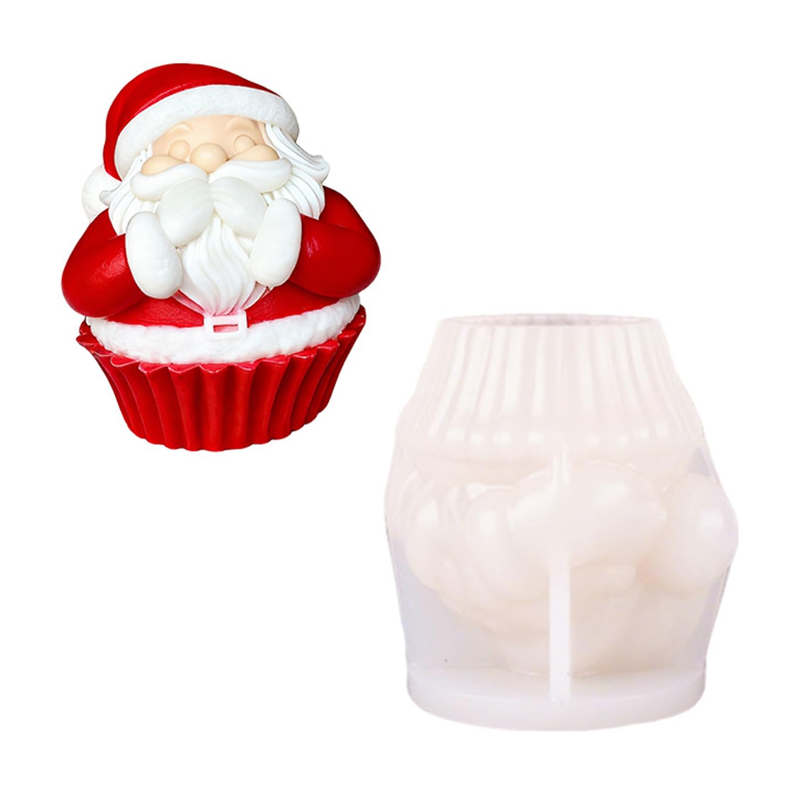 Tsophreniq Christmas Theme Silicone Mold Santa Clause Silicones for Soap Christmas Decoration Santa Clause Mold