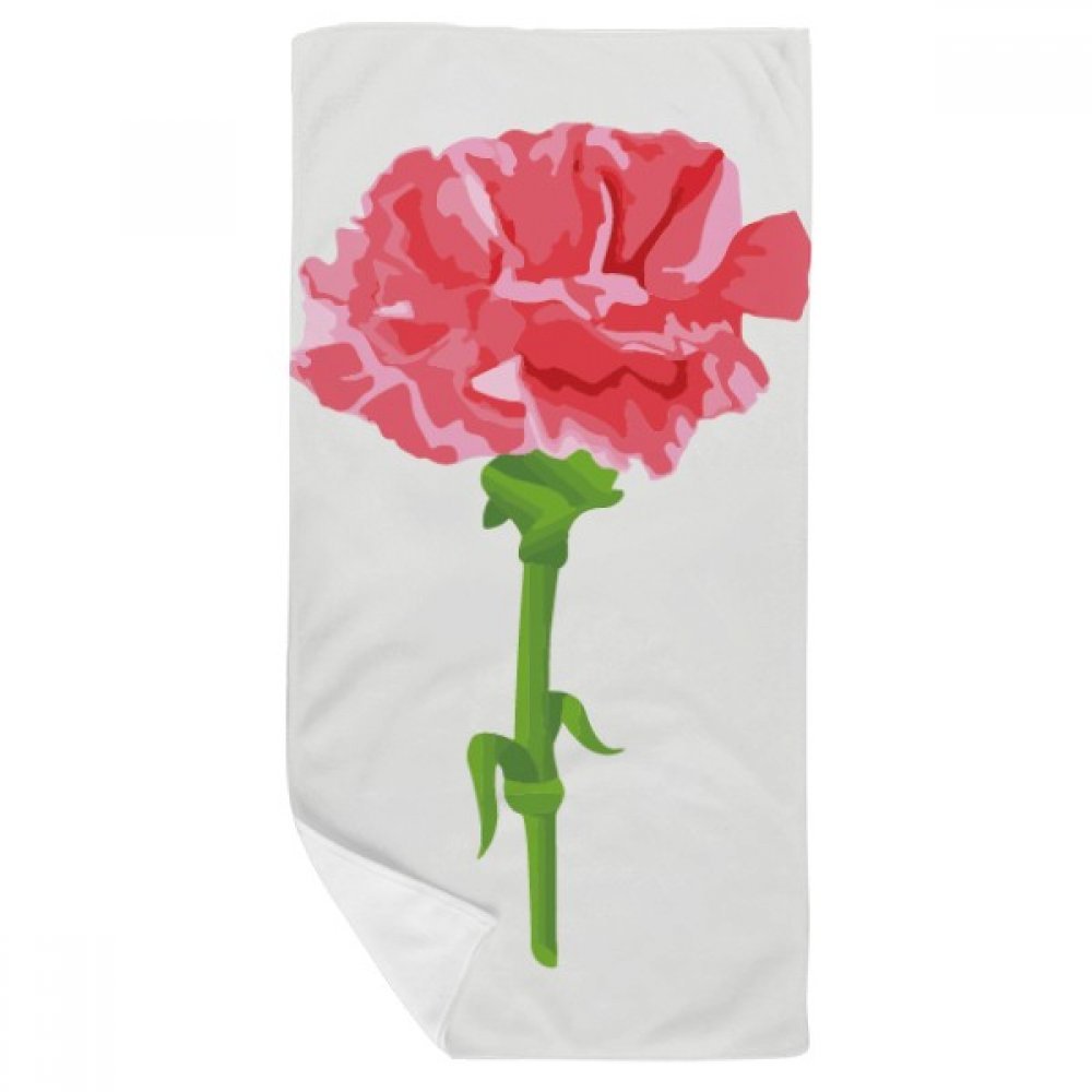 Serviette de bain fleur carnation 35x70cm multicolore