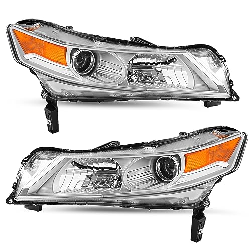 SOCKIR-For 2009 to 2014 Acura TL Sedan 4-Door [HID Model] OEM Projector Headlight Headlamp Assembly Replacement Set (Driver & Passenger Side)