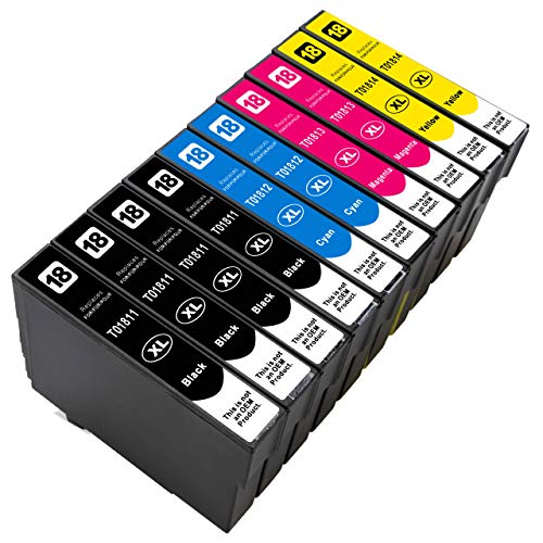 ESMOnline kompatible Druckerpatronen als Ersatz für Epson 18 18XL (Schwarz Cyan Magenta Gelb; 10er Set) für Expression Home XP-425 422 415 412 405 402 325 322 315 312 305 302 30 225 215 205 202 102