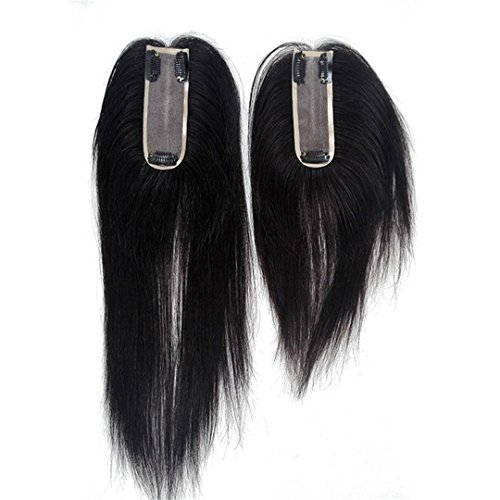 Couronne de cheveux humains pour masquer la perte de densité féminine 20 cm