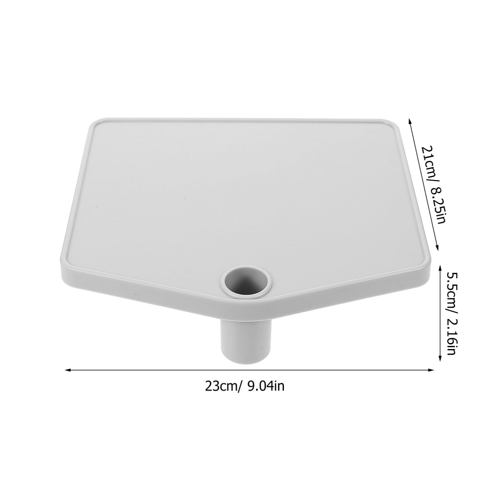 Beavorty IV Stand Accessory Plastic Storage Plate SPA Tray Holder Sundries Organizer Life Tray Table for IV Pole Microphone Stand Grey