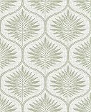 NuWallpaper NUS3621 Primitive Leaves Peel & Stick Wallpaper, Green