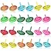 Aoriher Wood Spinning Tops for Kids, Colorful Wooden Gyroscopes Toy, Educational Kindergarten Toys, Rainbow Spin Tops for Games Party Favors Birthday Gifts(24 Pieces)