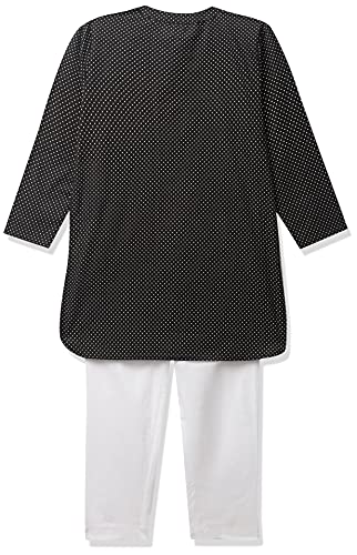 Image of Amazon Brand - Jam & Honey Cotton Boy Festive Printed Kurta And Pyjama Set Which Is Both Comfortable And Stylish