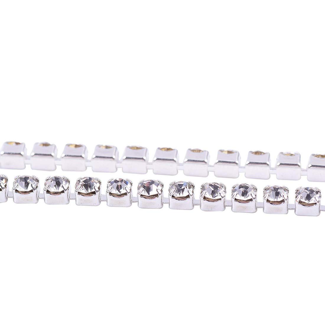 DIY Crafts Design No # 1, 11 Yards Crystal Rhinestone, Crystal Rhinestone Close Chain Trimming Claw Chain Jewelry 4