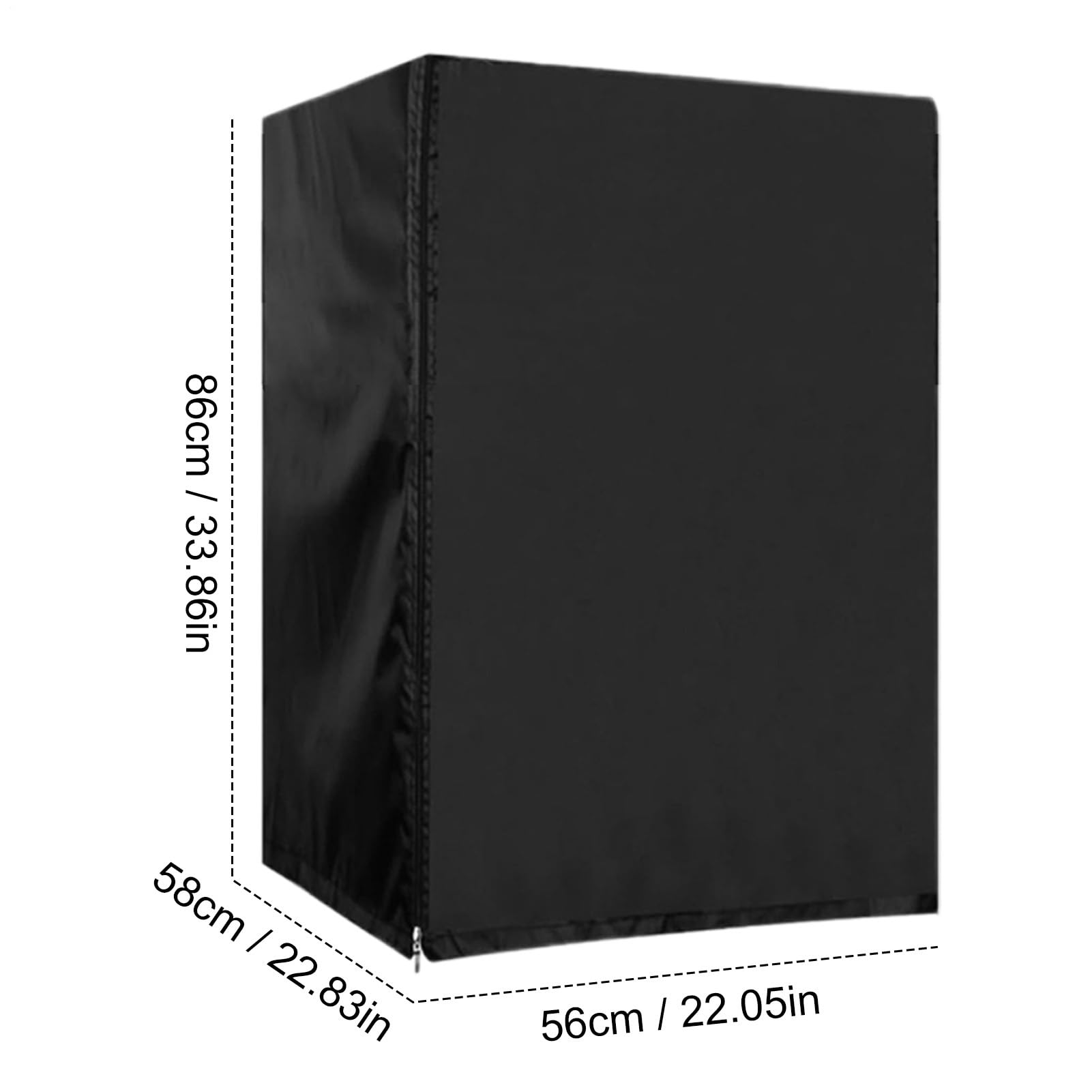 56x58x86cm Outdoor Kühlschrank Abdeckung, Schwarzer Kühlschrank Dustcover, Aufrechte Gefrierschrankabdeckung, Oxford Tuch Kühlschrank Im Freien Abdeckung Für Getränkekühlschränken