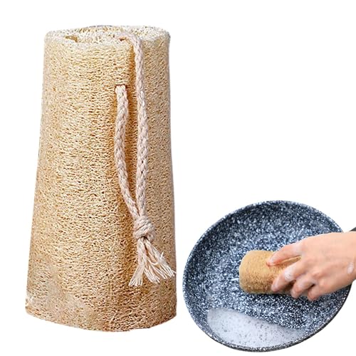 Esponjas Naturales de luffa, 5 x 5 x 8 cm, esponjas para Platos, paño para Lavar Platos de Natural, Esponja para Lavar Platos, Esponja para la Limpieza de la Cocina, Cepillo de
