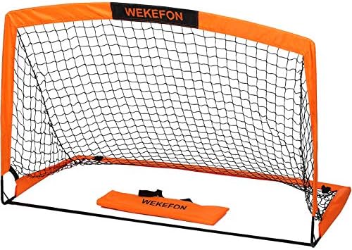 WEKEFON Soccer Goal 5' x 3.1' Portable Soccer Net for Backyard Games and Training Goals for Kids and Youth Soccer Practice with Carry Bag, 1 Pack