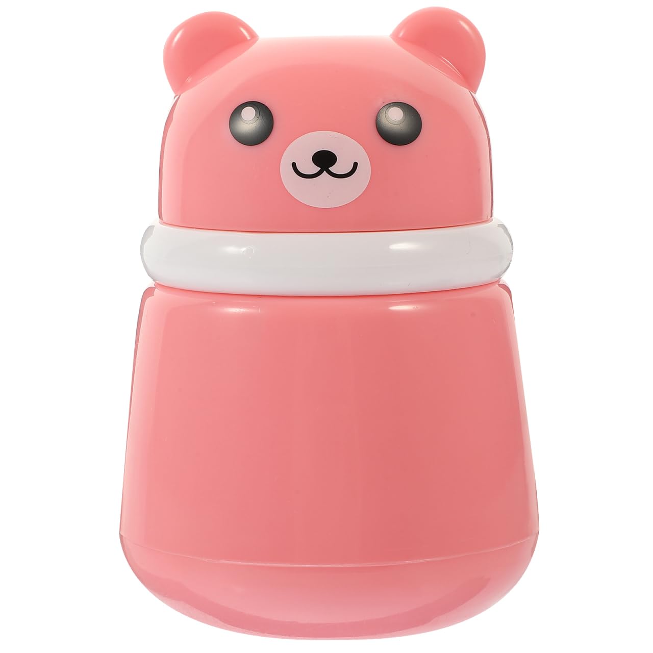 Pink Baby Powder Puff Box with Soft Sponge, Portable Bear Design Container for Home Use, Travel-Friendly Talcum Powder Holder with Dust Cover