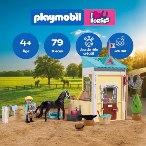 Playmobil I Love Horses / J'adore les chevaux 72131 Petite écurie avec un maréchal ferrant - vue 3