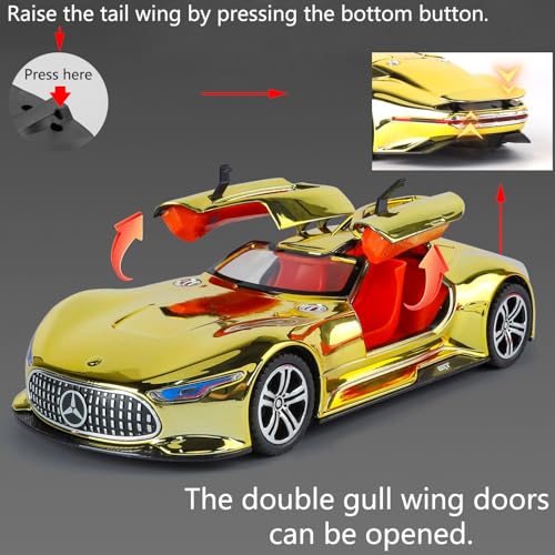 Modelo de coche de juguete iLooboo 1:24 AMG Vision GT miniatura 3