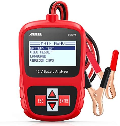 ANCEL BST200 Car Battery Tester 12V 100-1100 CCA Automotive Bad Cell Load Test Tool Digital Analyzer Tester for Car Truck Motorcycle SUV Boat and More