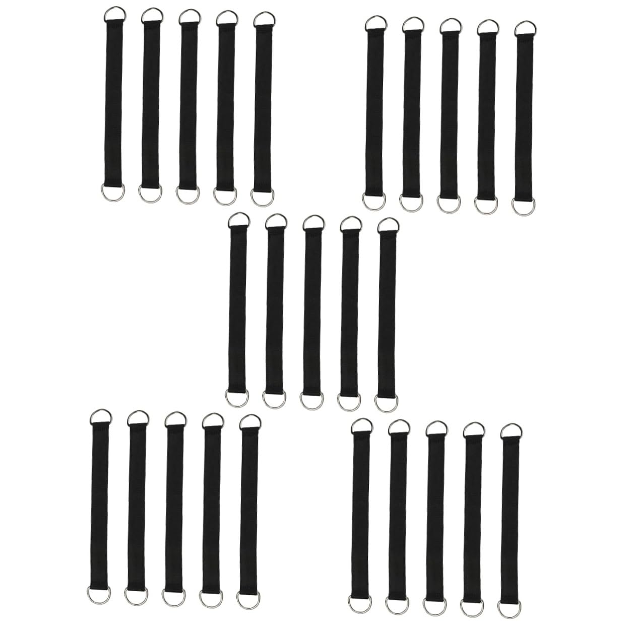 HEMOTON 5 Ensembles Sangle De Boucle Swing Balançoire De Plein Air Remplacement Bretelles Cordes Suspendues Sangles d'arbre pour Hamac en Polyester Black 5 Pièces * 5