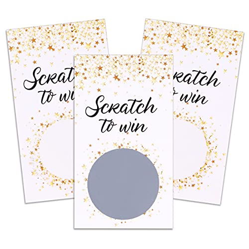 SICOHOME 50 Packs Blank Gift Certificate Scratch Off Cards Vouchers for Birthday,Small Business,Restaurant,Spa Beauty Makeup Hair Salon,Wedding Bridal,Baby Shower Favors Games
