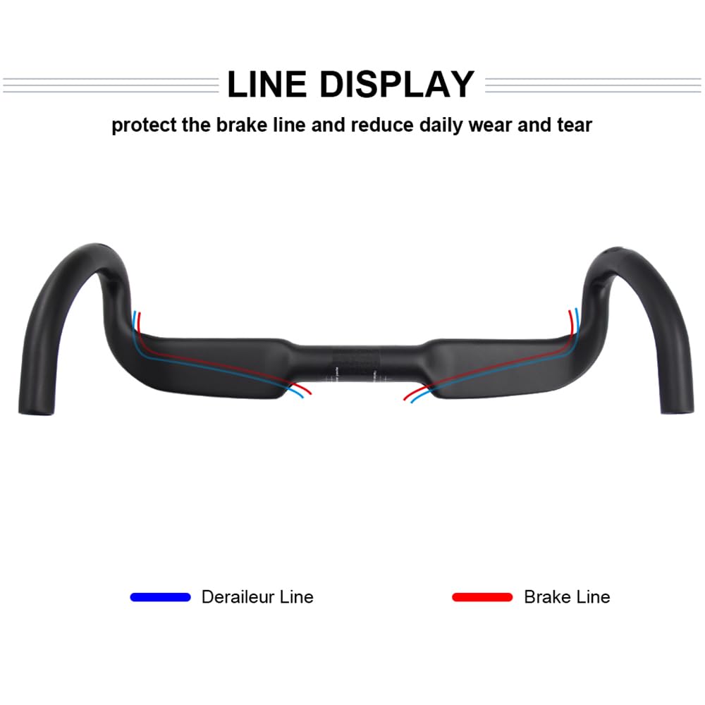 manillar de carbono de carretera RXL SL manillares de bicicleta carretera 1-1/4"cableado interno UD mate 440mm