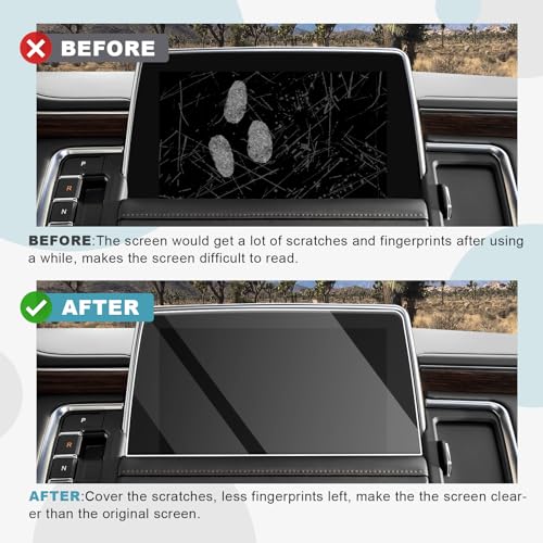 Image of CDEFG for 2021 2022 2023 2024 Tahoe Suburban Yukon Screen Protector Compatible with 2021 2022 2023 2024 Chevy Tahoe Suburban GMC Yukon Tempered Glass Screen Protector Navigation Radio Touch Screen