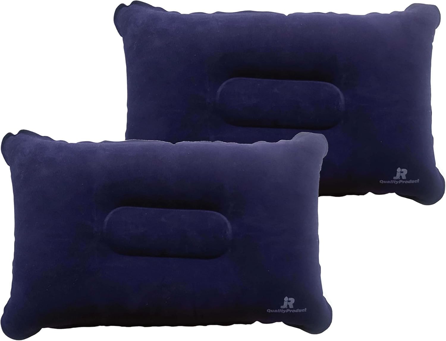 JR QualityProduct 2 Pack Inflatable Camping Pillows – Lightweight Travel Cushions for Fishing, Beach, Inflatable Blow up Pillows for Camping Holidays, Fishing and Travel Comfort. (Blue)